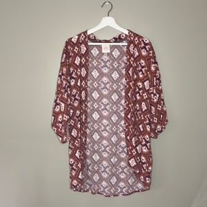 Knox Rose Boho Open Front Cardigan Size M/L